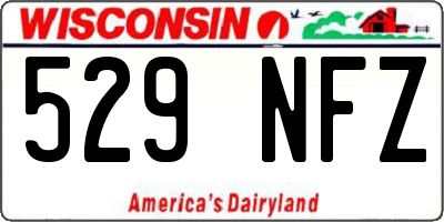 WI license plate 529NFZ