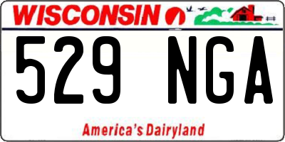 WI license plate 529NGA