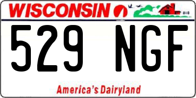 WI license plate 529NGF