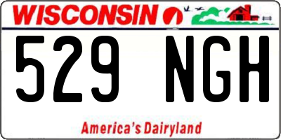 WI license plate 529NGH