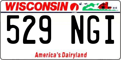 WI license plate 529NGI