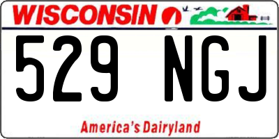 WI license plate 529NGJ
