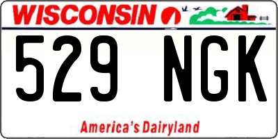WI license plate 529NGK