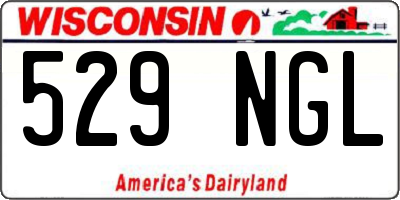 WI license plate 529NGL