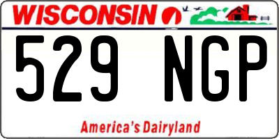 WI license plate 529NGP