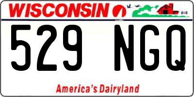 WI license plate 529NGQ