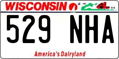WI license plate 529NHA