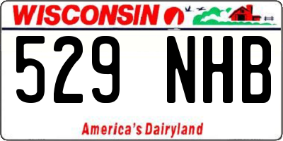 WI license plate 529NHB