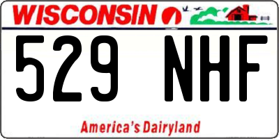 WI license plate 529NHF