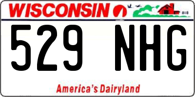 WI license plate 529NHG