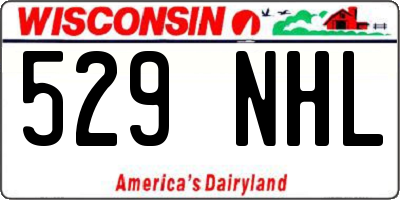 WI license plate 529NHL