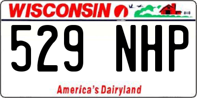 WI license plate 529NHP