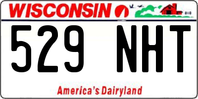 WI license plate 529NHT