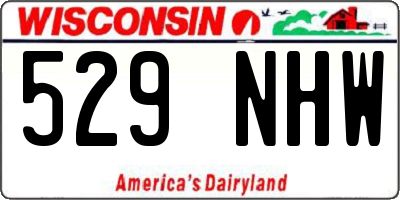 WI license plate 529NHW