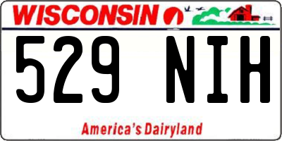 WI license plate 529NIH