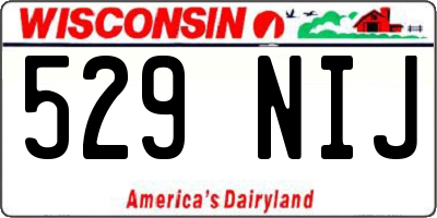 WI license plate 529NIJ