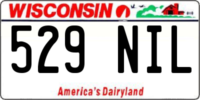 WI license plate 529NIL