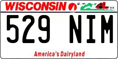 WI license plate 529NIM
