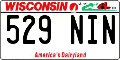 WI license plate 529NIN