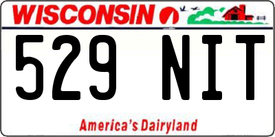 WI license plate 529NIT