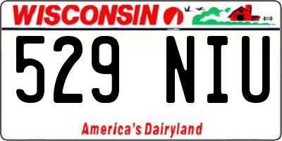 WI license plate 529NIU