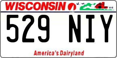 WI license plate 529NIY