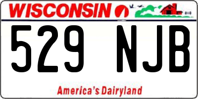 WI license plate 529NJB