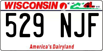 WI license plate 529NJF