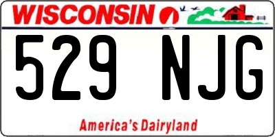 WI license plate 529NJG
