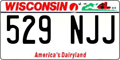 WI license plate 529NJJ
