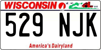 WI license plate 529NJK