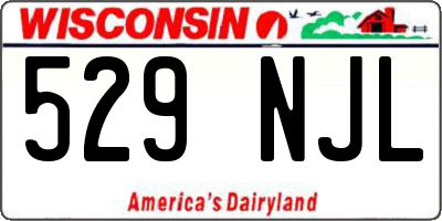 WI license plate 529NJL