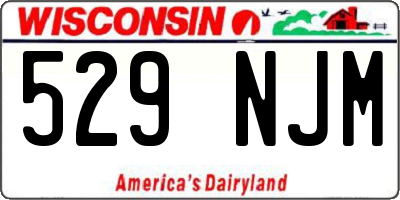 WI license plate 529NJM