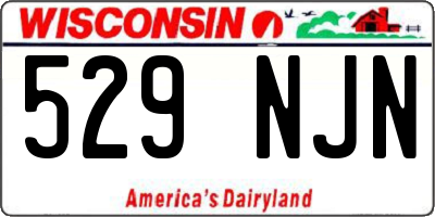 WI license plate 529NJN