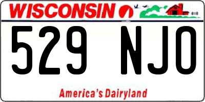 WI license plate 529NJO
