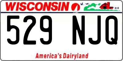 WI license plate 529NJQ