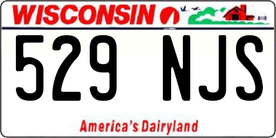 WI license plate 529NJS