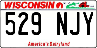 WI license plate 529NJY