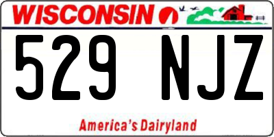 WI license plate 529NJZ