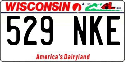 WI license plate 529NKE