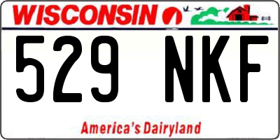 WI license plate 529NKF
