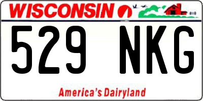 WI license plate 529NKG