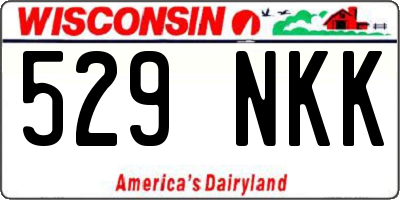 WI license plate 529NKK