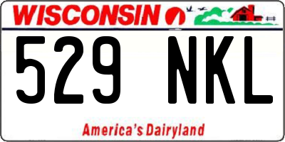 WI license plate 529NKL