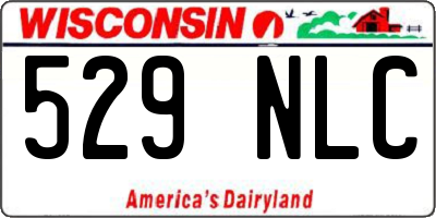 WI license plate 529NLC