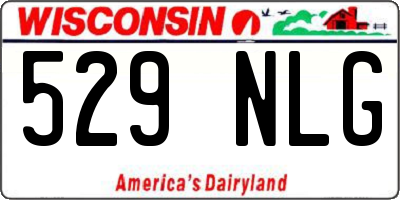 WI license plate 529NLG