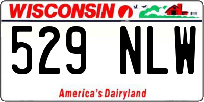 WI license plate 529NLW