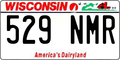 WI license plate 529NMR