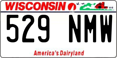 WI license plate 529NMW