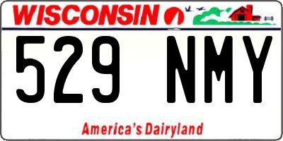 WI license plate 529NMY